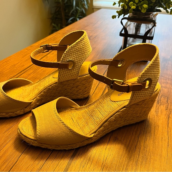 Yellow Wedge Sandals - Picture 2 of 6